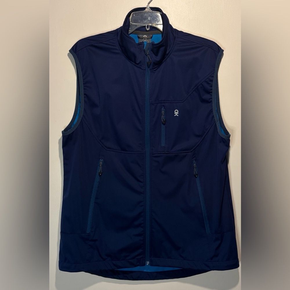 Little Donkey Andy Softshell Full Zip Up 3 Zip Pockets Outdoor Hiking Vest SZ L